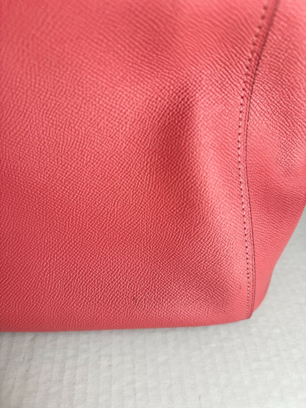 Coach Casey Tote Crossgrain Leather Gold Hardware Mauve Old Rose Pre-owned - Picture 7 of 13